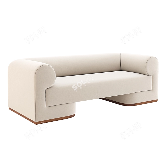 Dahlem Modern Sofa: High-Quality Visualization 3D model image 1