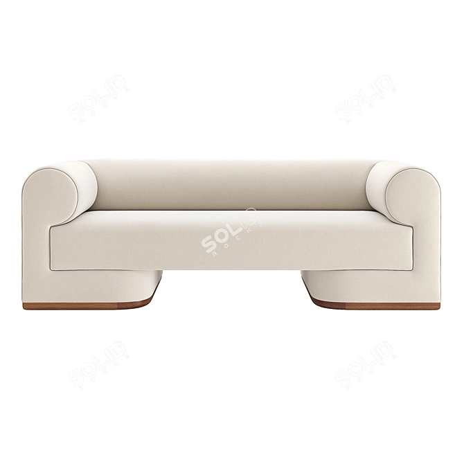 Dahlem Modern Sofa: High-Quality Visualization 3D model image 2