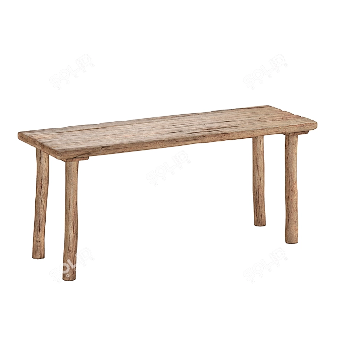 Elegant Beda Bench 3D model image 1