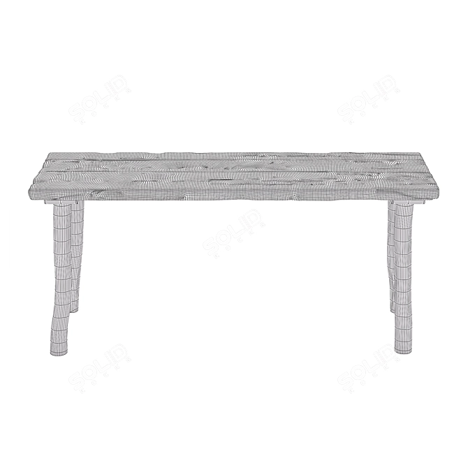 Elegant Beda Bench 3D model image 3