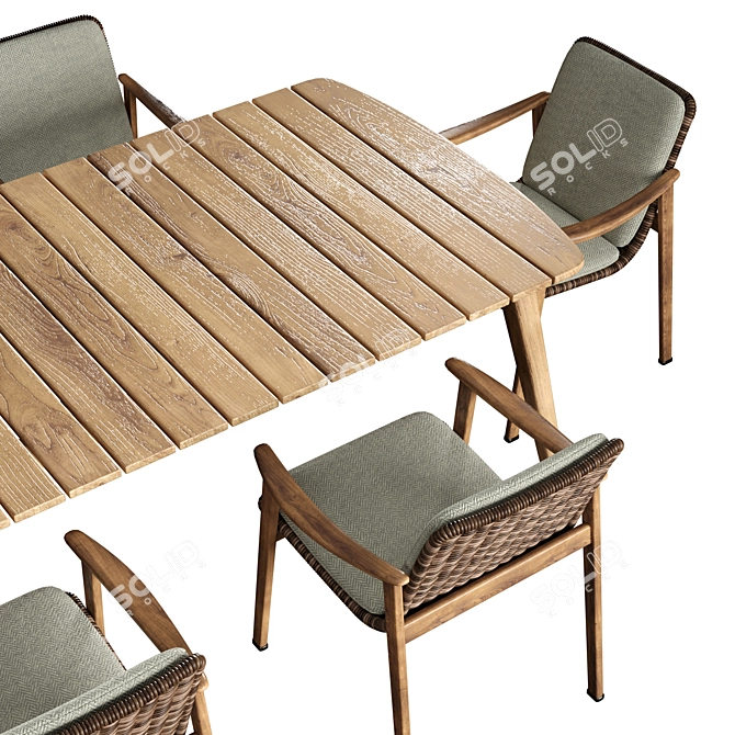 Fynn Dining Outdoor: Scandinavian Elegance for Your Patio 3D model image 2