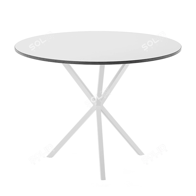 NEB Laminate Round Dining Table 3D model image 1