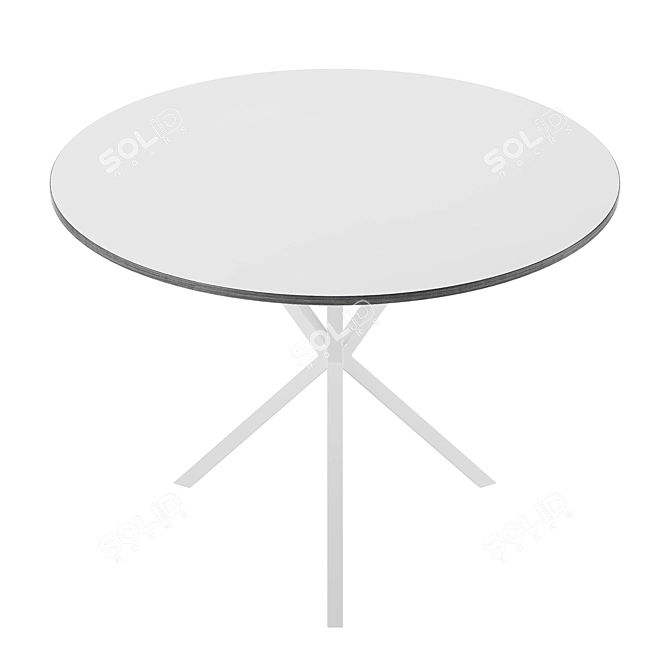 NEB Laminate Round Dining Table 3D model image 2