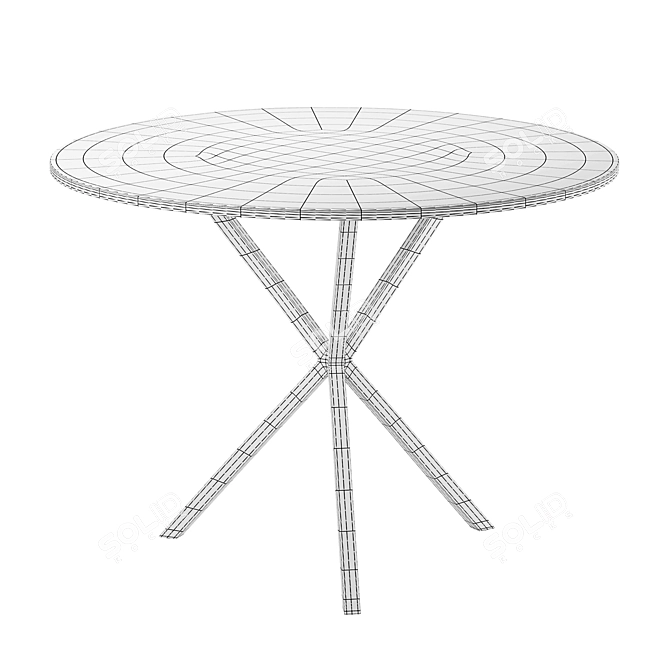 NEB Laminate Round Dining Table 3D model image 3