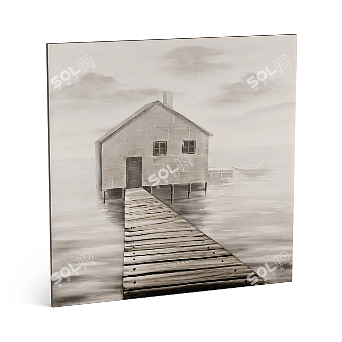 Coastal Seclusion Canvas Wall Art by Yomemite 3D model image 2