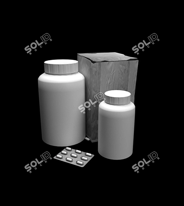 Sherwood Medicine Kit: Pills and Medical Essentials 3D model image 1