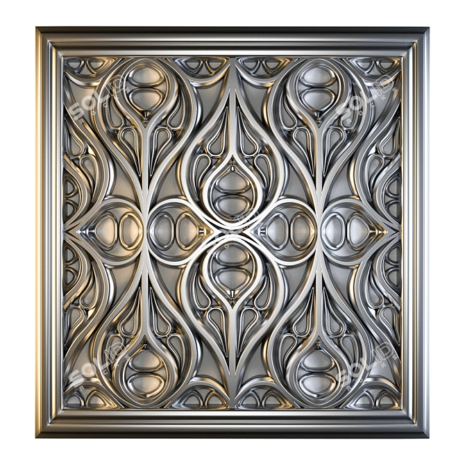 Gothic Window Ornaments Set 3D model image 2