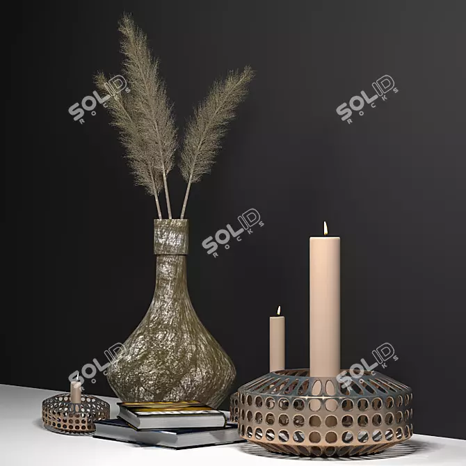 Elegant Decorative Set 3D model image 3