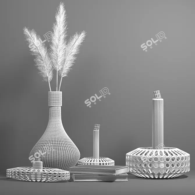 Elegant Decorative Set 3D model image 5