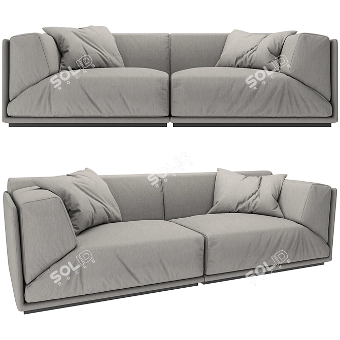 Max 2012 Sofa: 245x95x80 3D model image 1