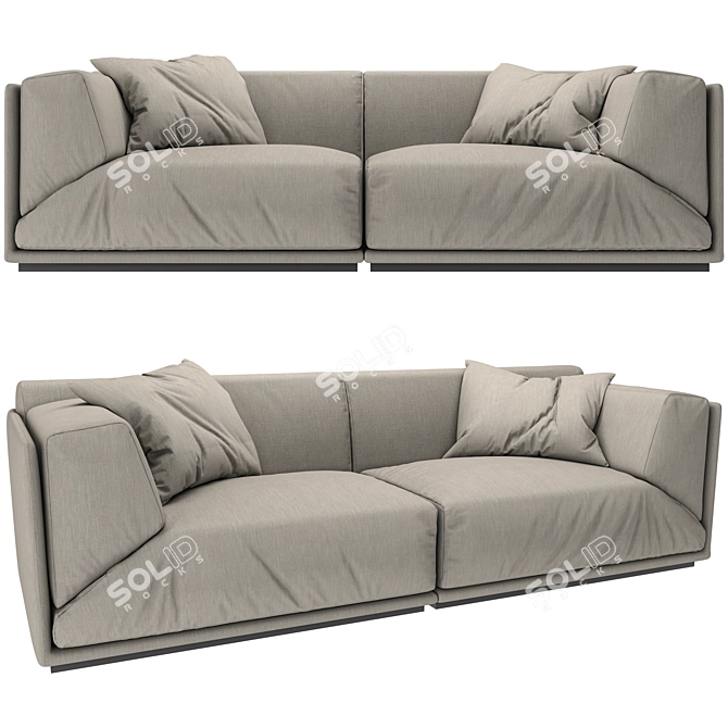 Max 2012 Sofa: 245x95x80 3D model image 3