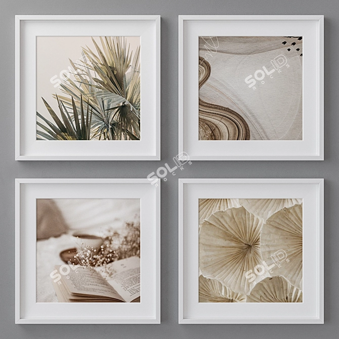 Elegant Photo Frame Collection 3D model image 1