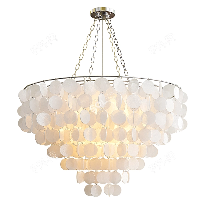 Luxury Chandelier Collection: Capiz, Nimbus, Shade & Glass Leaf 3D model image 2