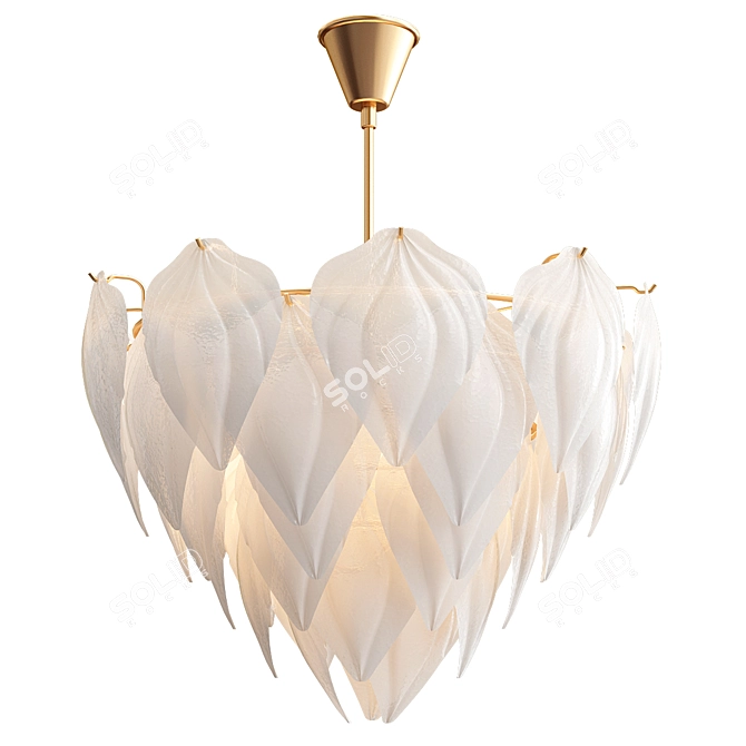 Luxury Chandelier Collection: Capiz, Nimbus, Shade & Glass Leaf 3D model image 4