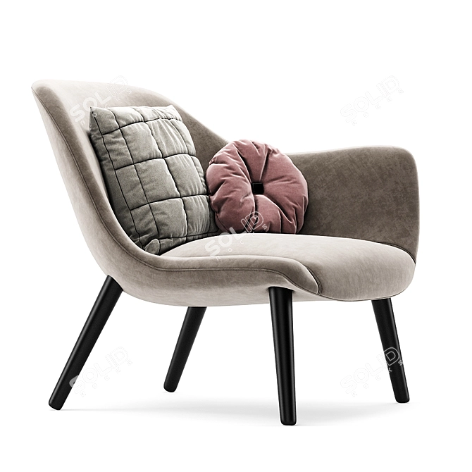 Elegant and Comfortable: Poliform Mad Armchair 3D model image 3