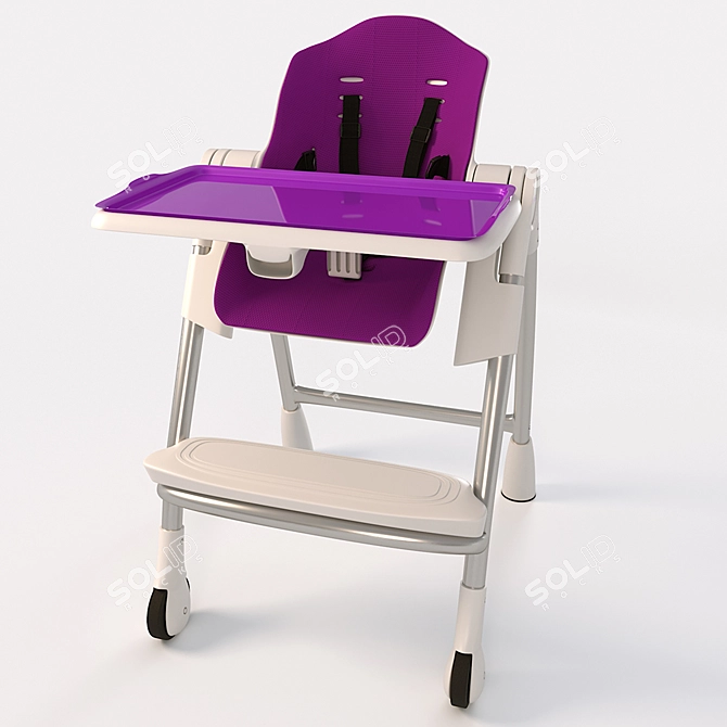 Transforming High Chair: Oribel Cocoon 3D model image 4