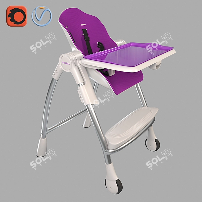 Transforming High Chair: Oribel Cocoon 3D model image 17