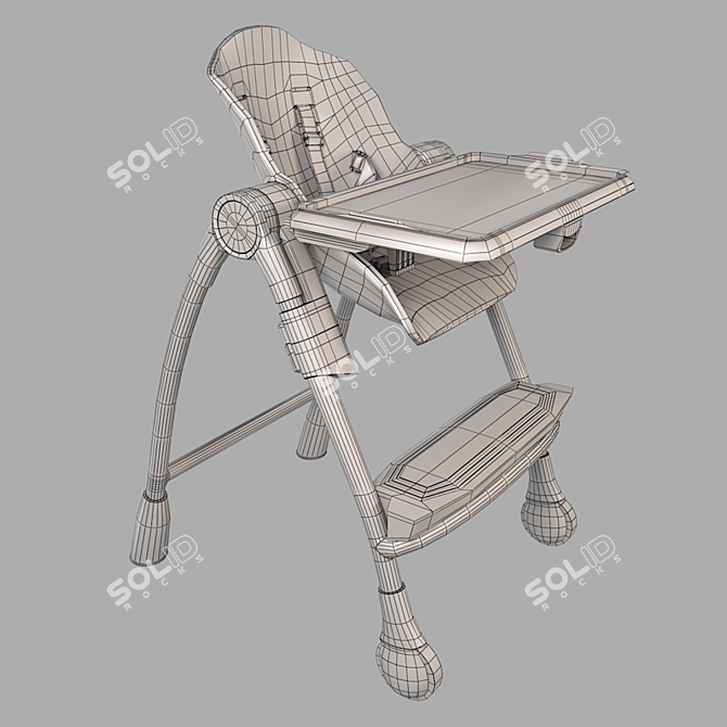 Transforming High Chair: Oribel Cocoon 3D model image 21