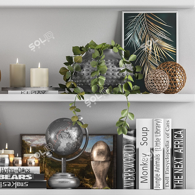 Elegant Decor Set 2015 3D model image 3