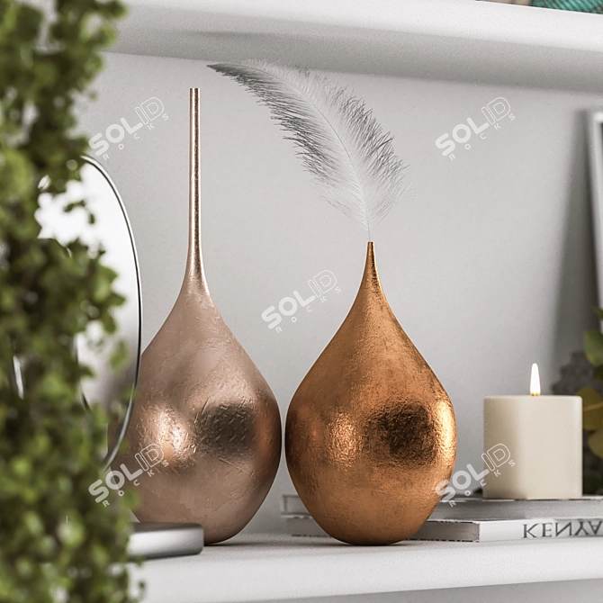 Elegant Decor Set 2015 3D model image 5