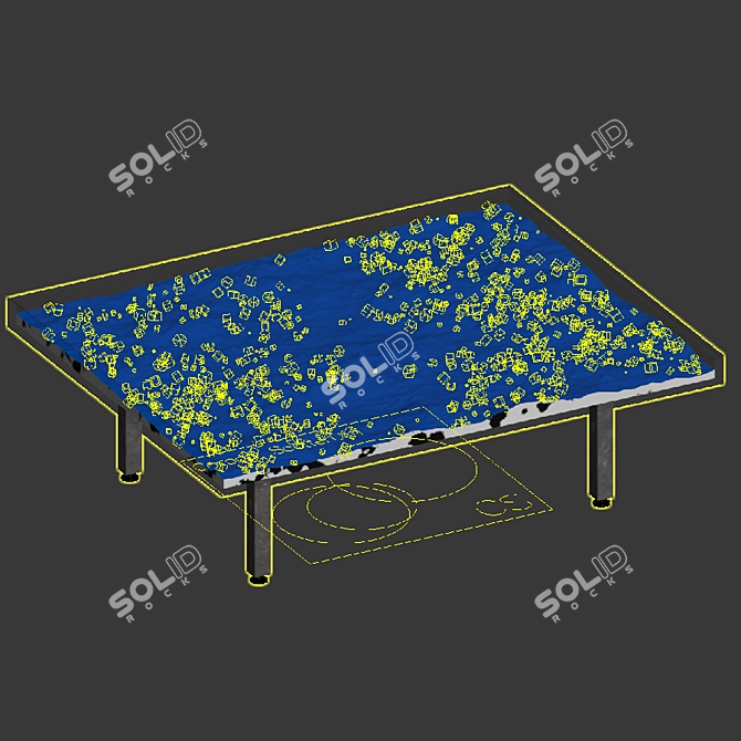 Yves Klein Blue Coffee Table 3D model image 5