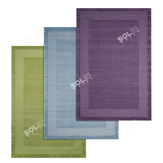 Luxury Rug Set: High-Quality Textures 3D model image 1