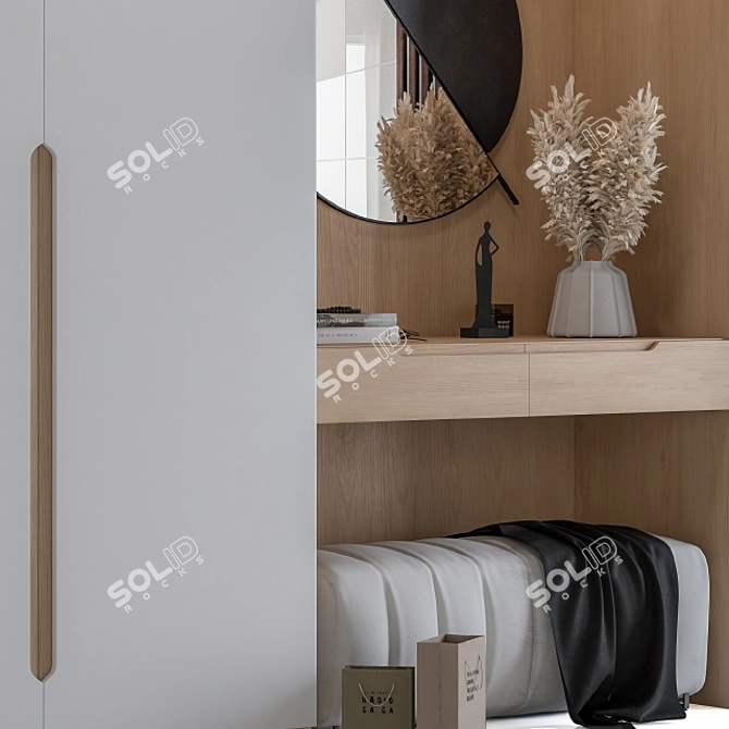 Modern Hallway Console Table 3D model image 2