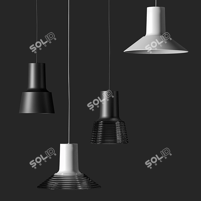 Modern Pendant Lamp: Zero COMPOSE 3D model image 1