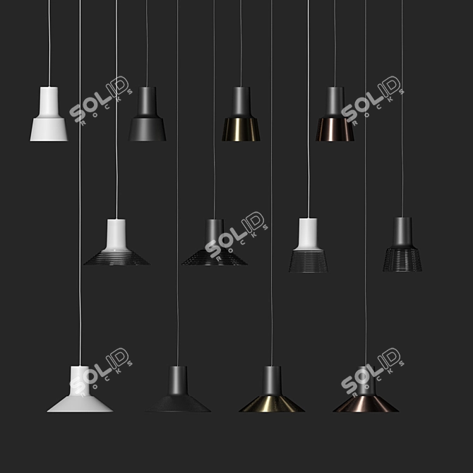 Modern Pendant Lamp: Zero COMPOSE 3D model image 3
