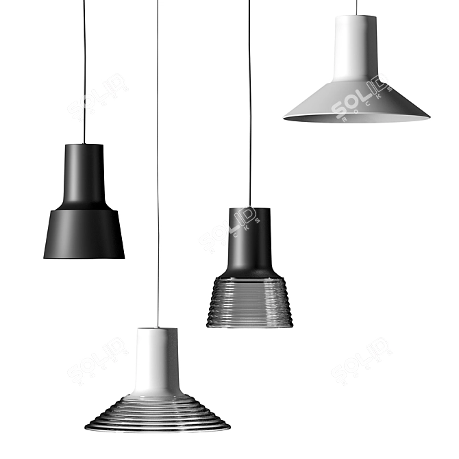 Modern Pendant Lamp: Zero COMPOSE 3D model image 5