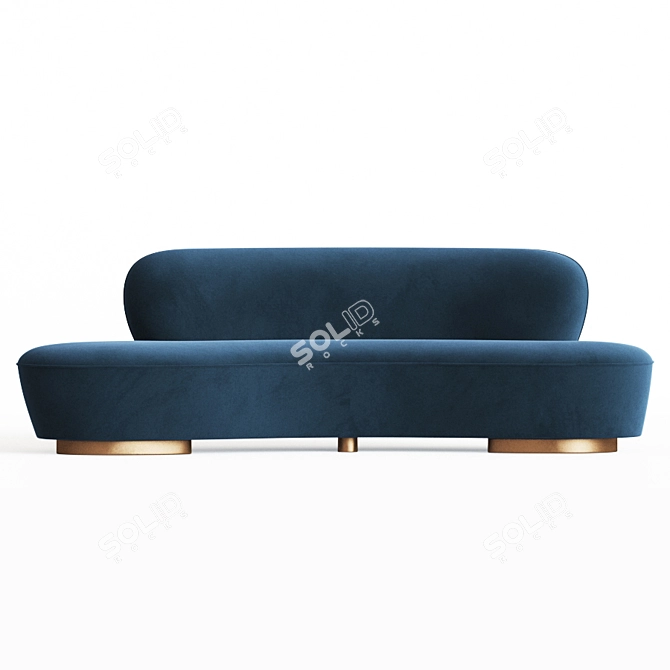 Vladimir Kagan Mini Sofa+: Sleek and Versatile 3D model image 2