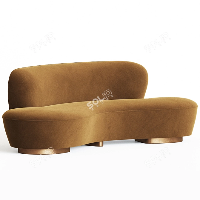 Vladimir Kagan Mini Sofa+: Sleek and Versatile 3D model image 3