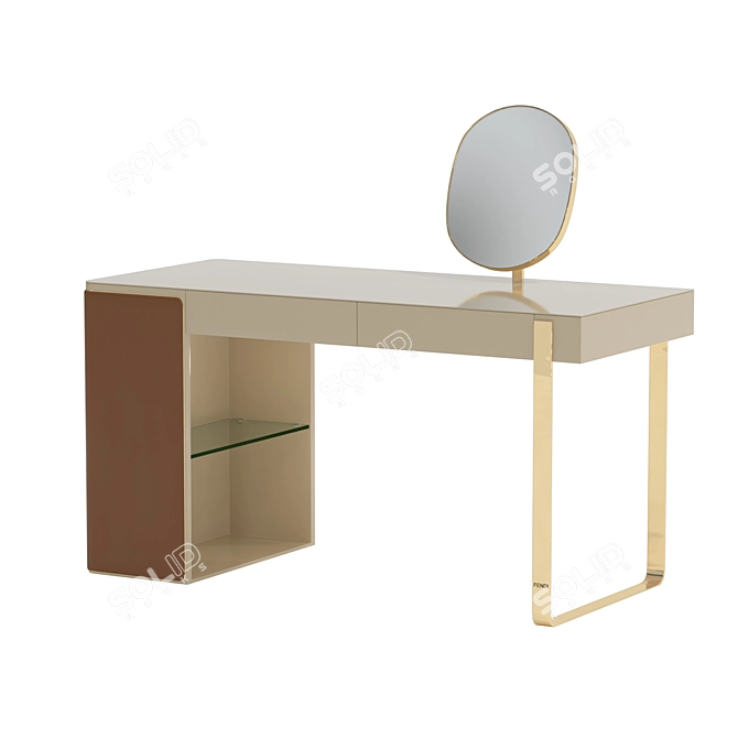  Elegant FENDI Casa Icon Desk 3D model image 1