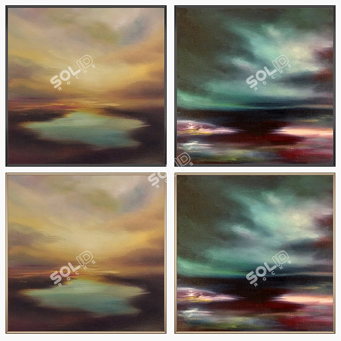 Gallery Collection: Set of 2 Wall Paintings 3D model image 2