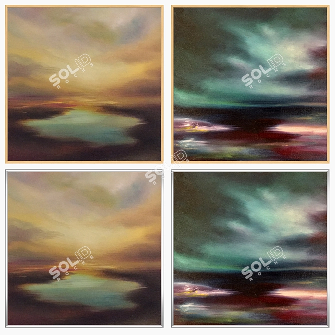 Gallery Collection: Set of 2 Wall Paintings 3D model image 3