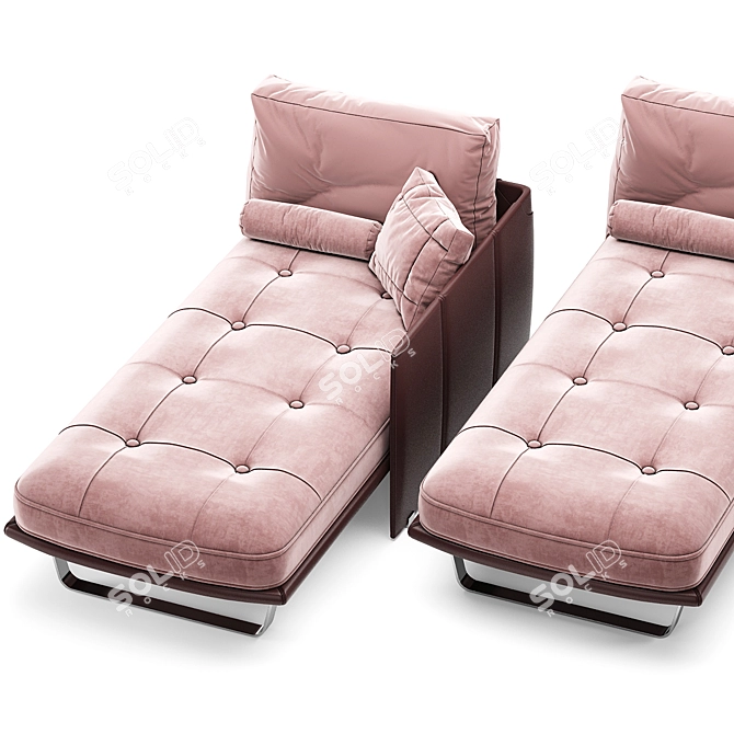 Luxurious Minotti Luggage Chaise Lounge 3D model image 3