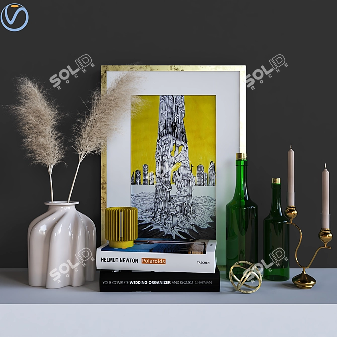 Elegant Decorative 2015 Set 3D model image 1