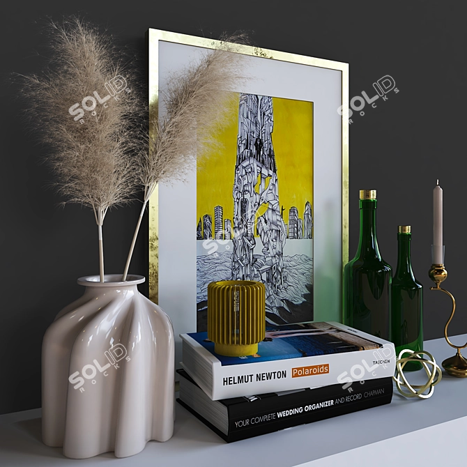 Elegant Decorative 2015 Set 3D model image 2