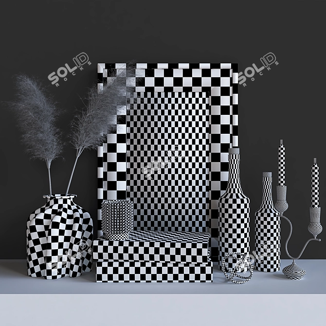 Elegant Decorative 2015 Set 3D model image 4