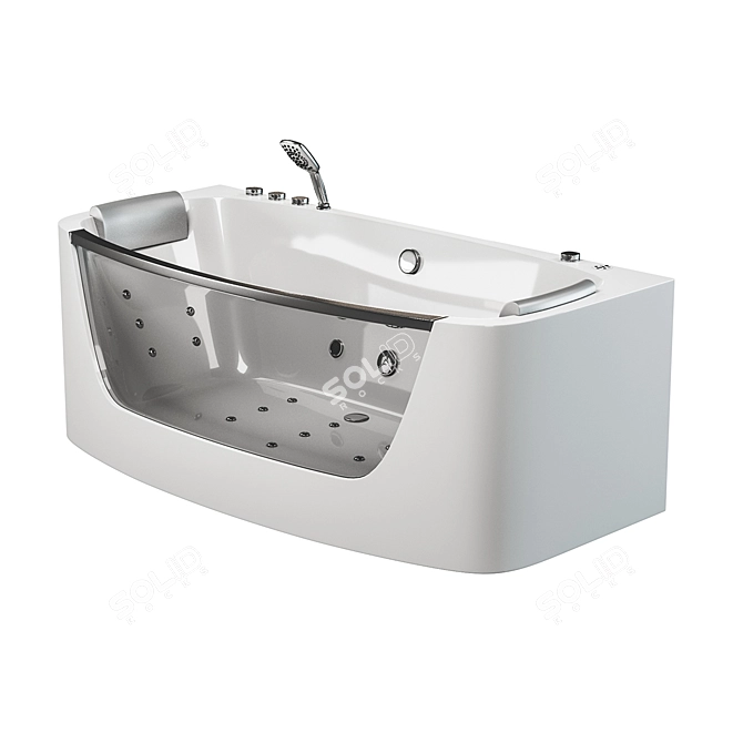 Luxury Acrylic Hydro Massage Bathtub 3D model image 1