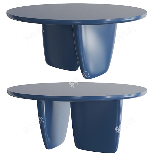 Modern Italian Tobi-Ishi Dining Table 3D model image 7