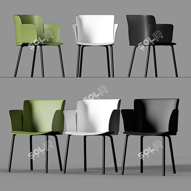 Desalto PAPER | Polypropylene Garden Chair 3D model image 1