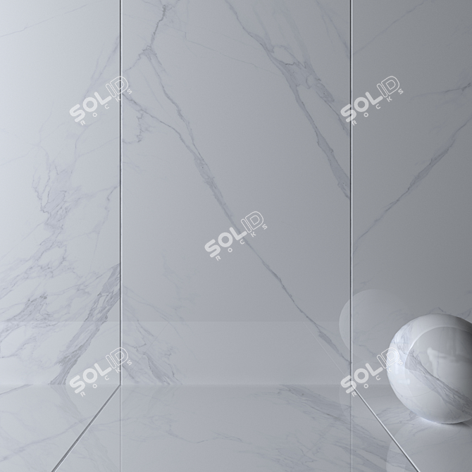 Museum Calacatta 4D Wall Tiles 3D model image 2