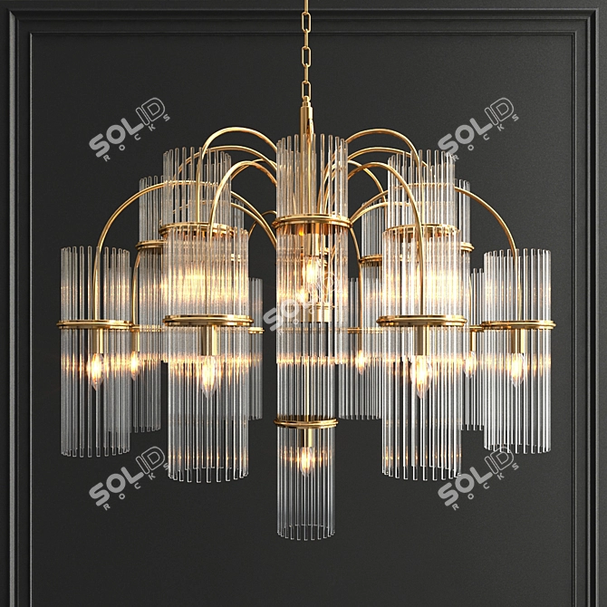 Glamorous Crystal Chandeliers Collection 3D model image 3