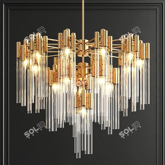 Glamorous Crystal Chandeliers Collection 3D model image 5
