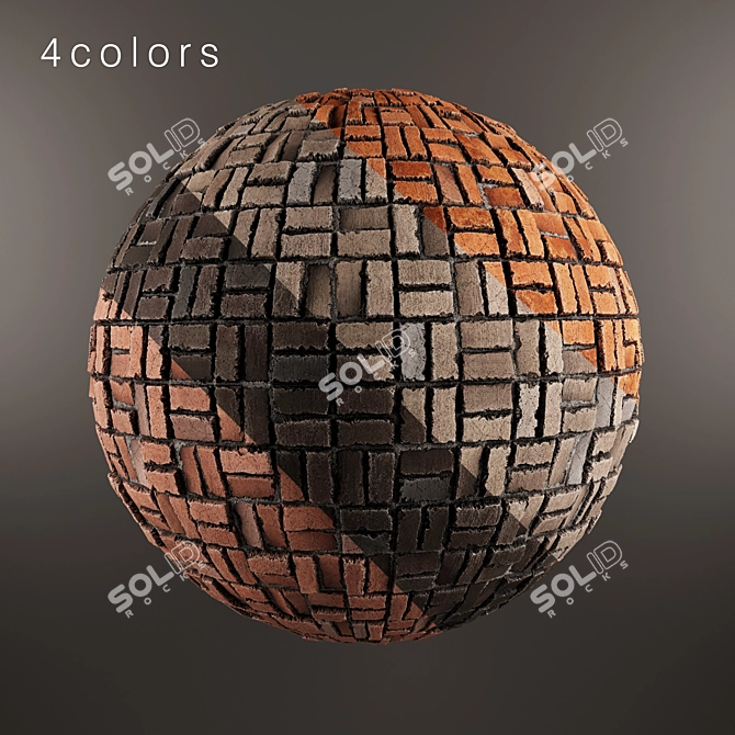 4K Brick Texture Set 3D model image 2