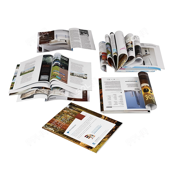 Architectural Magazines Bundle 3D model image 1