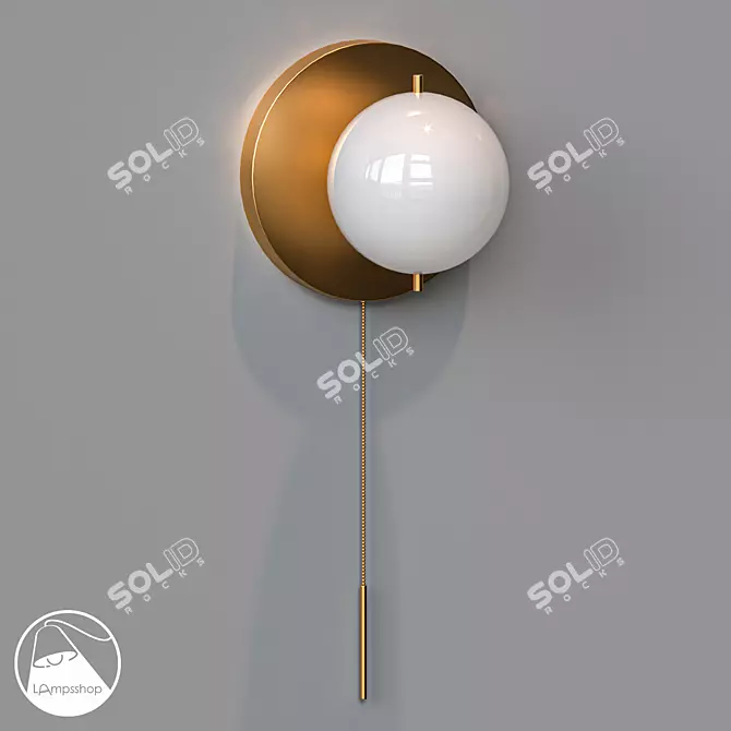 Elegant Stemware Sconce 3D model image 1