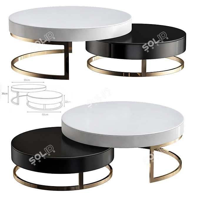 Sleek Modern Coffee Table: Deprimo AP00218 3D model image 2