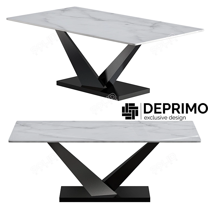 Modern Dining Table Deprimo_AZ00328 3D model image 1